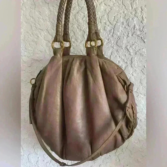 Ellie Tahari Boho Shoulder/Handbag Purse Adjustable Strap Womens Brown Leather - Picture 12 of 14